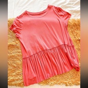 Pink flowy top